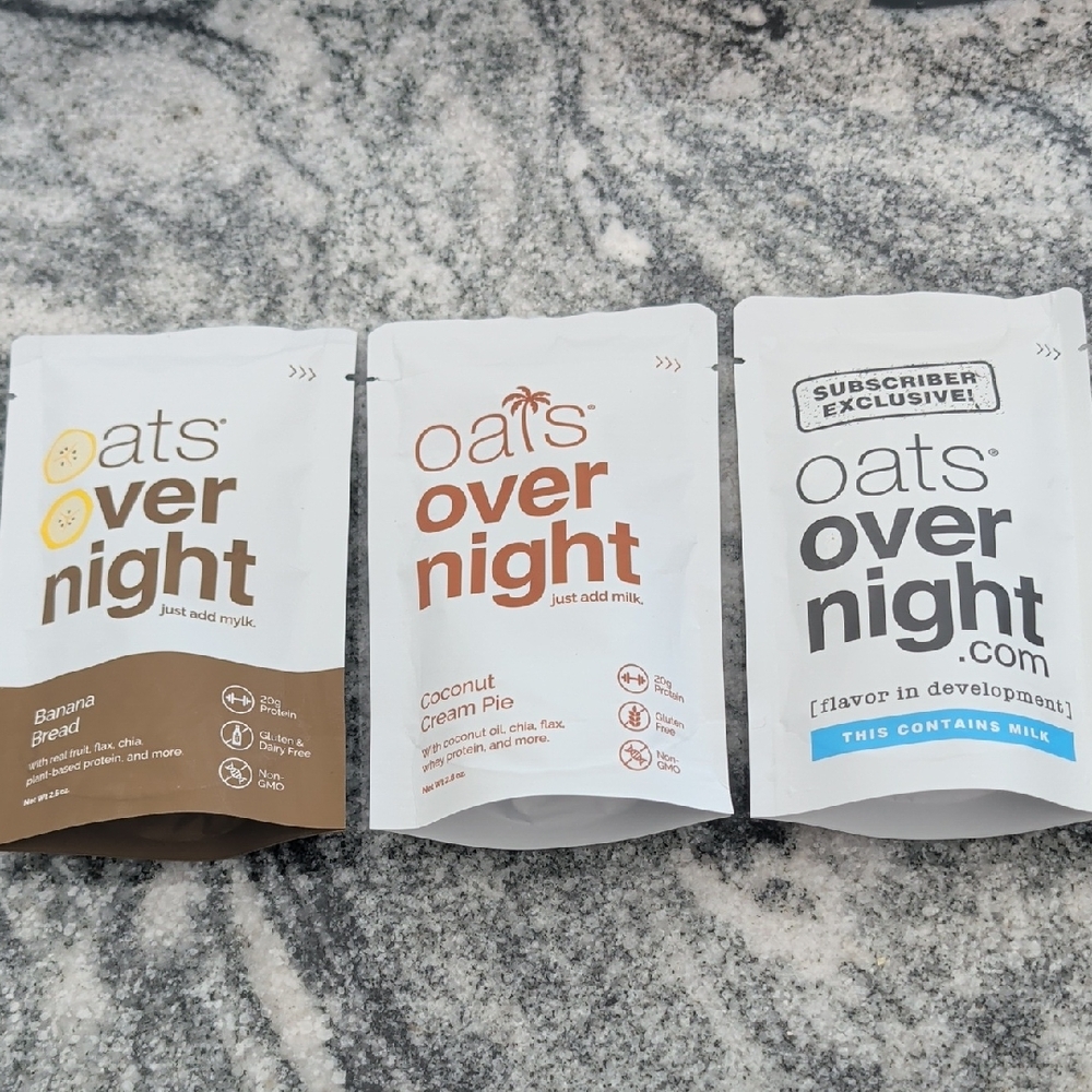 Oats Overnight - Banana Bread, Coconut Cream Pie, Black Forest Cake